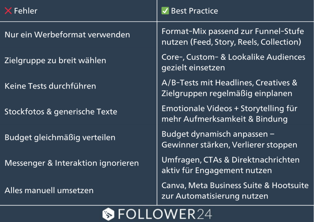Vermeide diese Fehler im Facebook Marketing