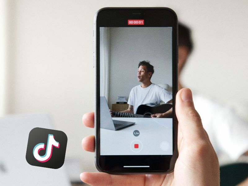 Video in hoher Auflösung gefilmt, um bessere Qualität für TikTok zu gewährleisten