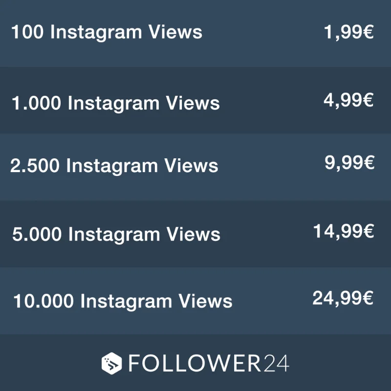 Instagram Views kaufen: Preisliste