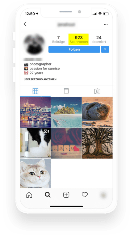 So werden Follower auf Instagram angezeigt